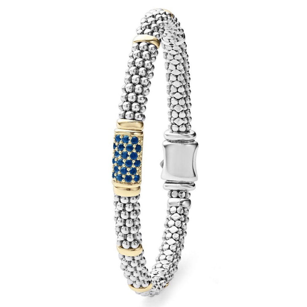 LAGOS SIGNATURE CAVIAR Blue Sapphire Caviar Bracelet | 6mm - Picture 5 of 12